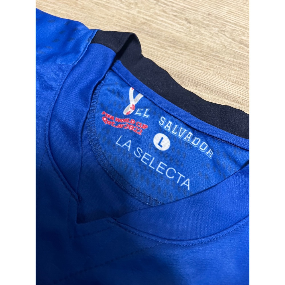 Umbro El Salvador Soccer Jersey Mens Large Blue La Selecta FIFA World Cup 2022 - Picture 5 of 10